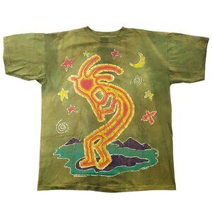 Kokopelli Vintage T-Shirt AOP 90s Mountain McGloin Mottled Dye USA Deadstock XL